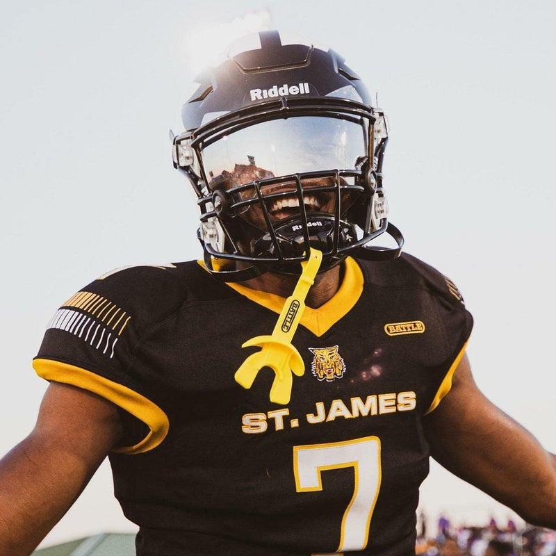 Battle Sports Speed Football Mouthguard with Strap - Oxygen Football Mouthguard Superior Airflow & Better Performance, Maximum Breathability (Maroon) - Image 3